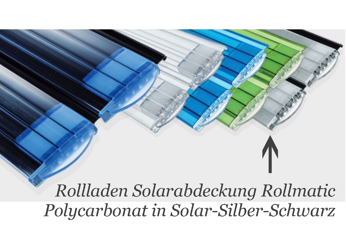 Bac Rollladenabdeckung Rollmatic Polycarbonat In Solar Silber Schwarz